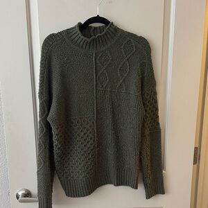 American Eagle Outfitters Textured Green Sweater